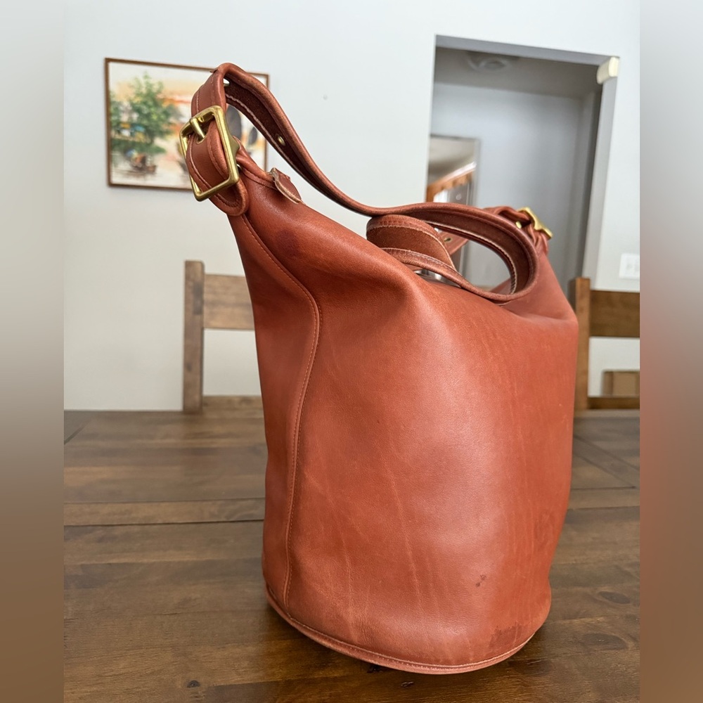 Coach 9085 Leather XL Duffle Sack British Tan *Project Bag*